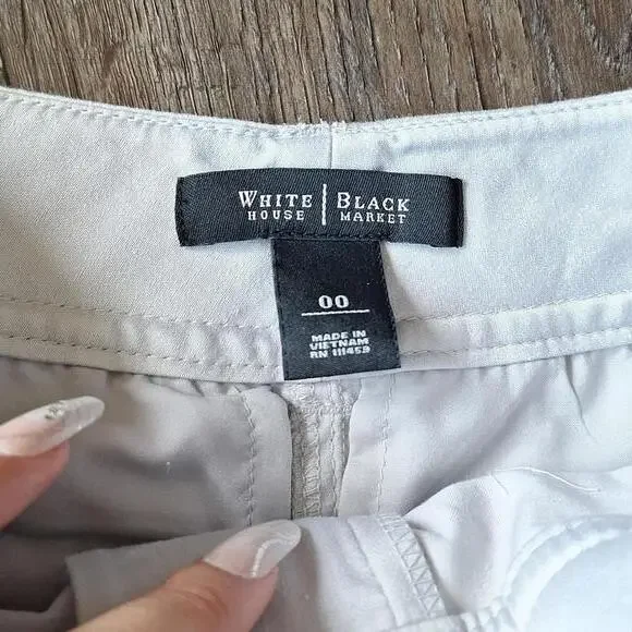 White House Black Market Light Gray Short Size 00 - Picture 5 of 6